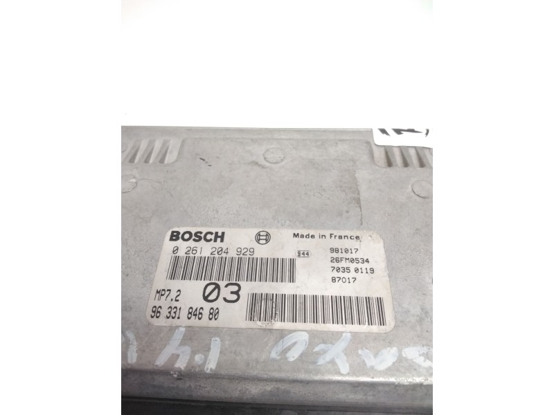 Recambio de centralita motor uce para citroën saxo 1.6 referencia OEM IAM 0261204929 9633184680 26FM0534