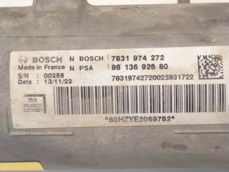 Recambio de caja direccion para opel vivaro c furgoneta (k0) 1.5 referencia OEM IAM 9813682680  