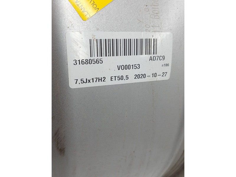 Recambio de llanta aluminio para volvo xc40 (536) t2 referencia OEM IAM 31680565  