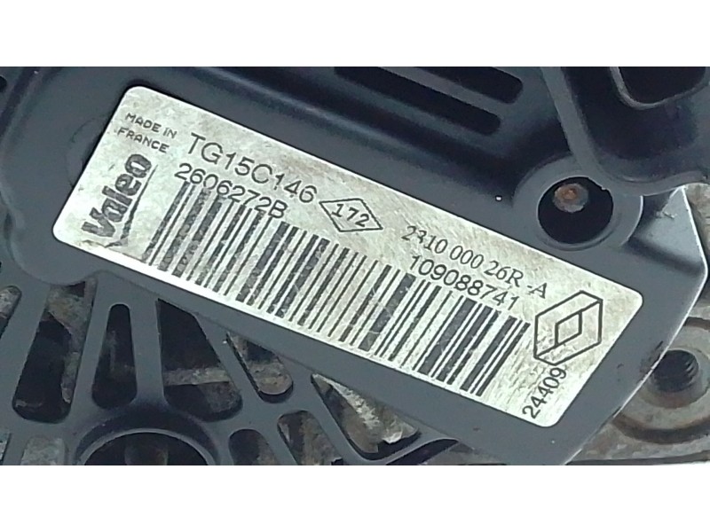 Recambio de alternador para renault megane iii coupe dynamique referencia OEM IAM 2606272B  
