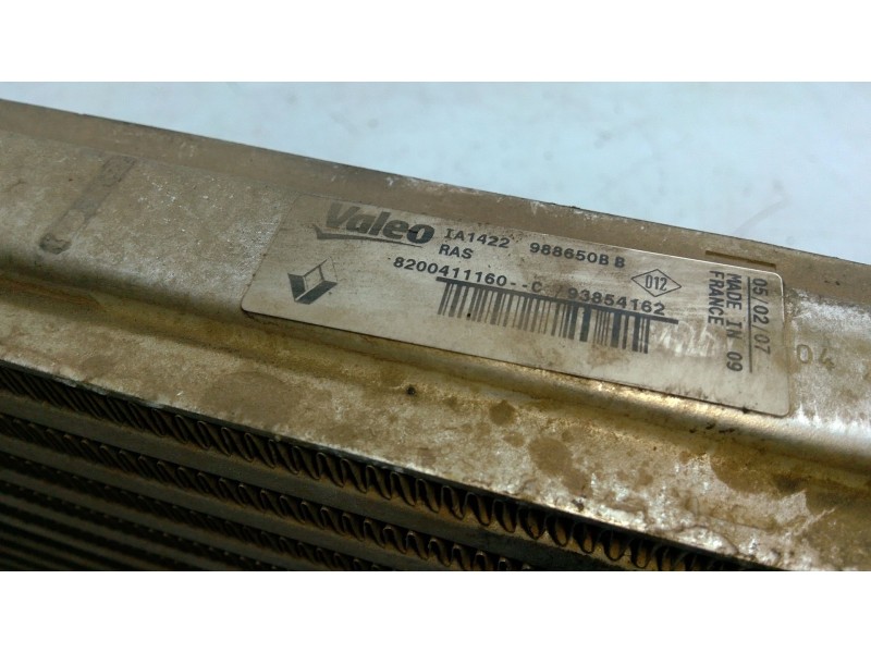Recambio de intercooler para opel vivaro a furgoneta (x83) 2.0 cdti (f7) referencia OEM IAM 8200411160C  