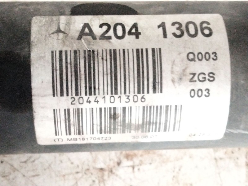 Recambio de cardan trasero para mercedes-benz clase c (w204) berlina c 220 cdi (204.008) referencia OEM IAM A2041306  
