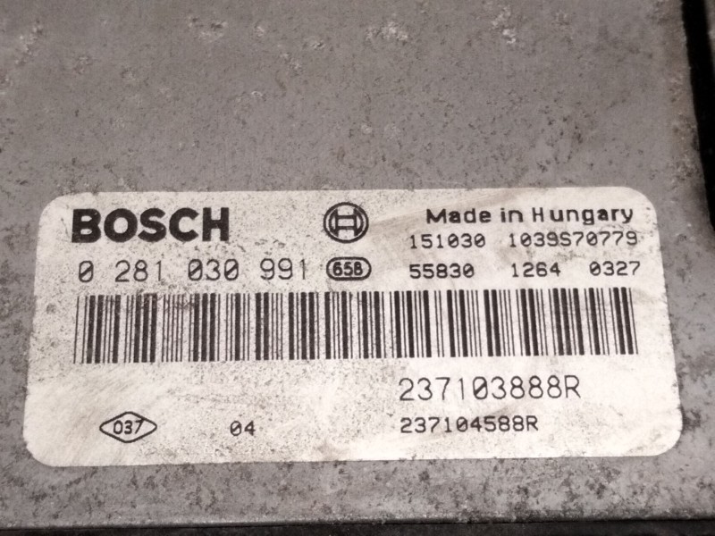 Recambio de centralita motor uce para opel vivaro b autobús (x82) 1.6 cdti (06) referencia OEM IAM 237103888R 0281030991 1039S70