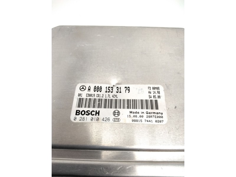 Recambio de centralita motor uce para mercedes-benz clase a (w168) 170 cdi (168.008) referencia OEM IAM A0001533179 0281010426 2