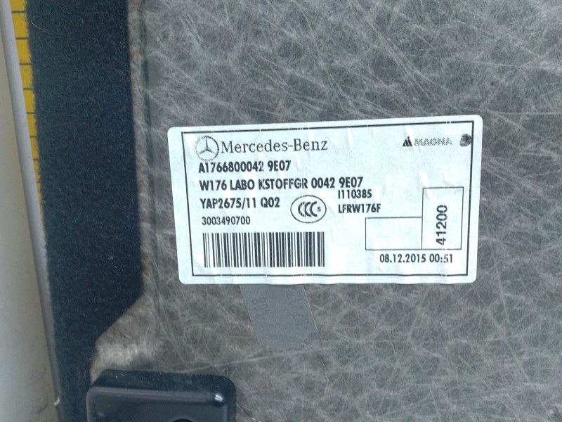 Recambio de bandeja trasera para mercedes-benz clase a (w176) a 180 cdi / d (176.012) referencia OEM IAM A1766800042  