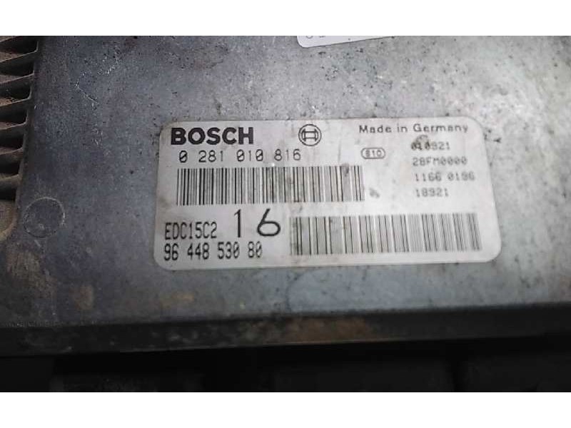 Recambio de centralita motor uce para peugeot expert kasten standard básico referencia OEM IAM 0281010816 9644853080 EDC15C2