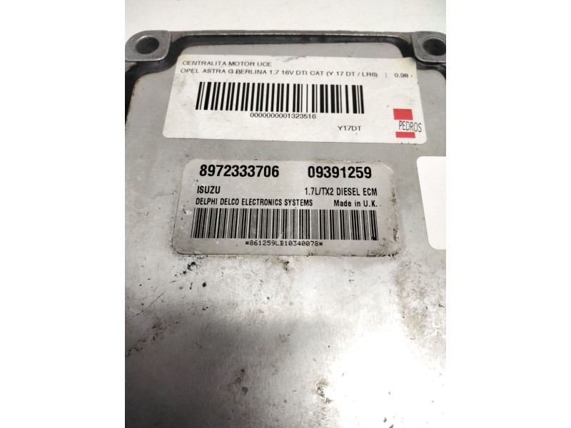 Recambio de centralita motor uce para opel astra g berlina 1.7 16v dti cat (y 17 dt / lr6) referencia OEM IAM 89723333706 093912