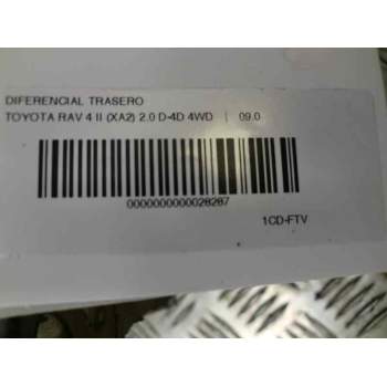 Recambio de diferencial trasero para toyota rav 4 (a2) 2.0 turbodiesel cat referencia OEM IAM   123703