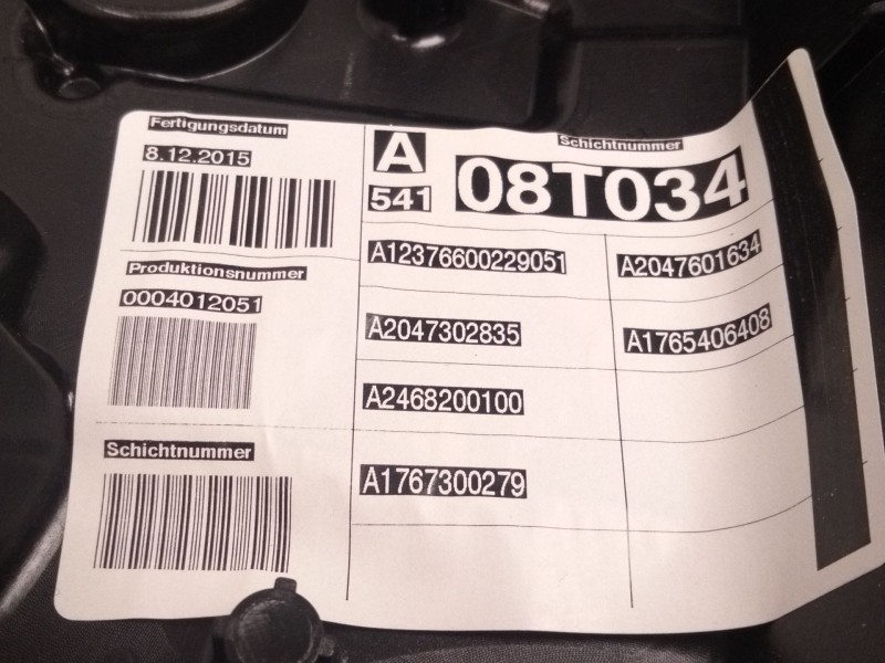 Recambio de elevalunas trasero derecho para mercedes-benz clase a (w176) a 180 cdi / d (176.012) referencia OEM IAM A1765406408 