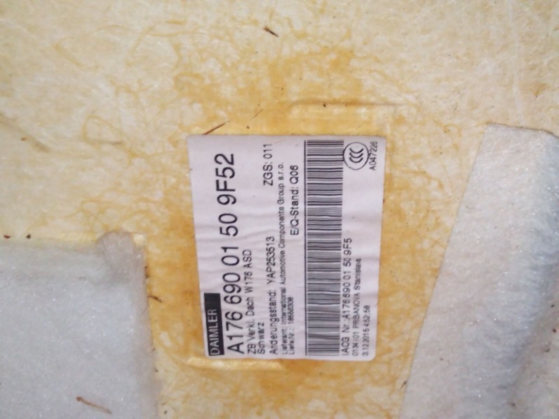 Recambio de techo interior para mercedes-benz clase a (w176) a 180 cdi / d (176.012) referencia OEM IAM A1766900150  