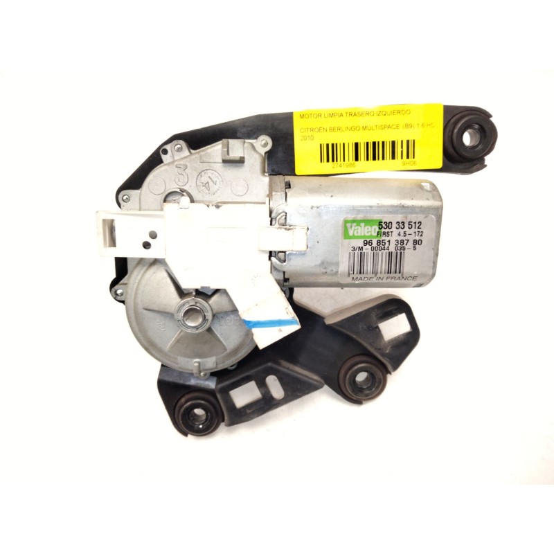 Recambio de motor limpia trasero izquierdo para citroën berlingo multispace (b9) 1.6 hdi 90 referencia OEM IAM 9685138780 530335