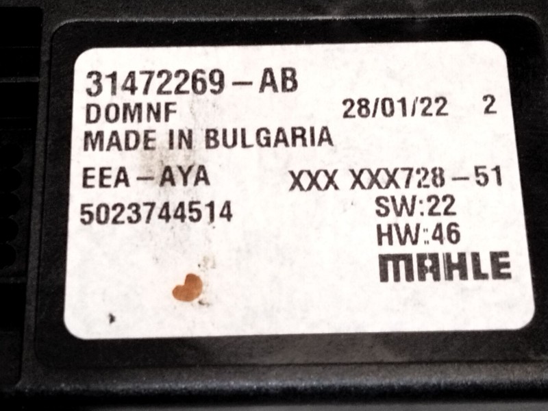 Recambio de centralita calefaccion para volvo xc60 ii (246) b4 mild-hybrid referencia OEM IAM 31472269  