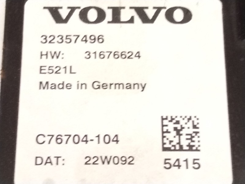 Recambio de modulo electronico para volvo xc60 ii (246) b4 mild-hybrid referencia OEM IAM 32357496  