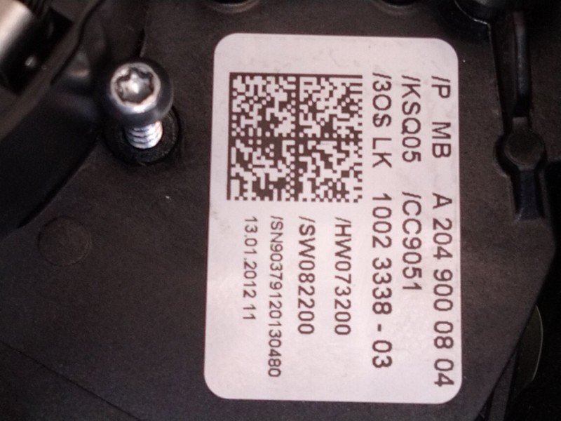 Recambio de anillo airbag para mercedes-benz clase glk (x204) 220 cdi 4-matic (204.984, 204.997) referencia OEM IAM A2049000804 