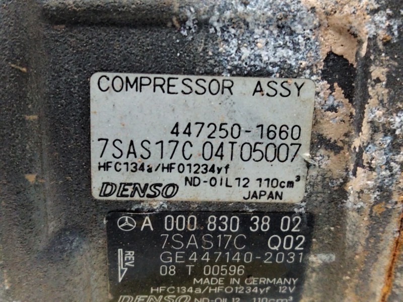 Recambio de compresor aire acondicionado para mercedes-benz clase s (w222, v222, x222) s 350 bluetec / d (222.132, 222.032, 222.