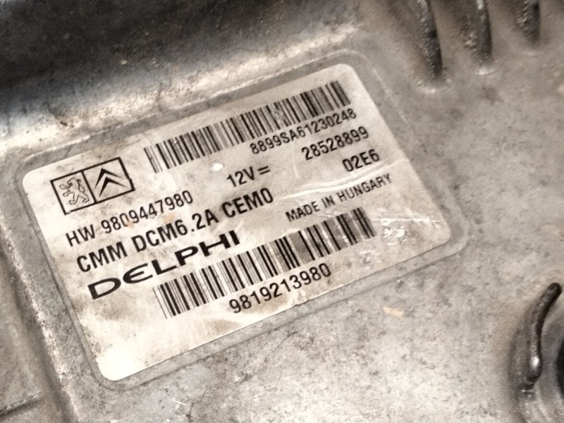Recambio de centralita motor uce para citroën jumpy iii furgoneta (v_) 2.0 bluehdi 120 referencia OEM IAM 9809447980 28528899 98