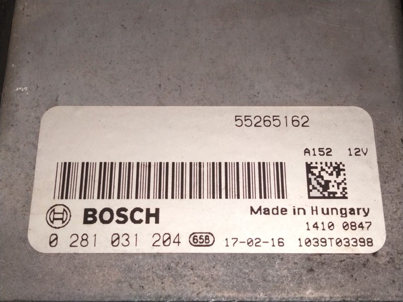 Recambio de centralita motor uce para fiat tipo sedán (356_, 357_) 1.6 d (356sxg1b) referencia OEM IAM 55265162 0281031204 1039T