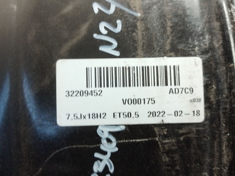 Recambio de llanta aluminio para volvo xc60 ii (246) b4 mild-hybrid referencia OEM IAM 32209452  