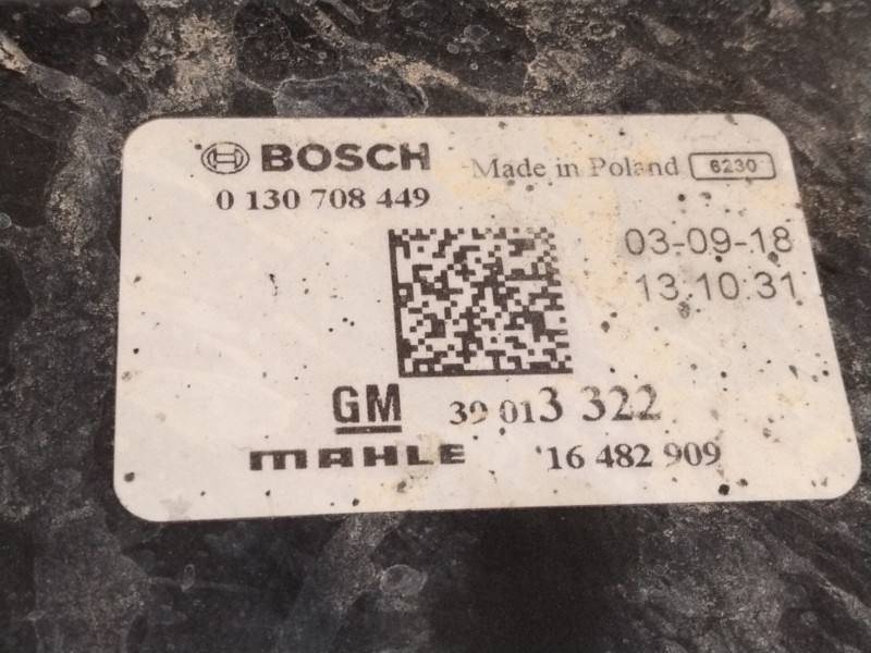 Recambio de electroventilador para opel astra k sports tourer excellence referencia OEM IAM 39013322 0130708449 