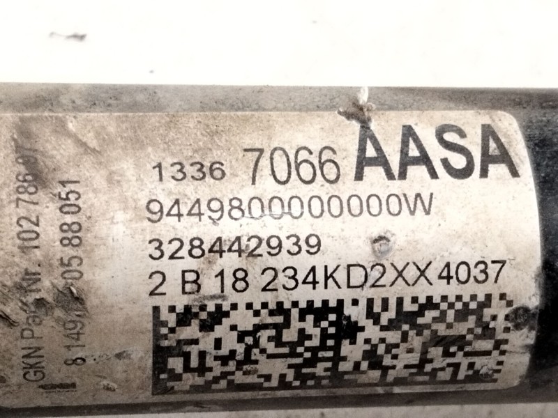 Recambio de transmision delantera derecha para opel astra k sports tourer excellence referencia OEM IAM 13367066  