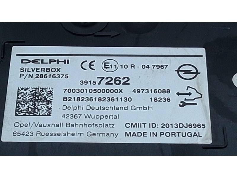 Recambio de sistema audio / radio cd para opel astra k sports tourer excellence referencia OEM IAM 39157262  