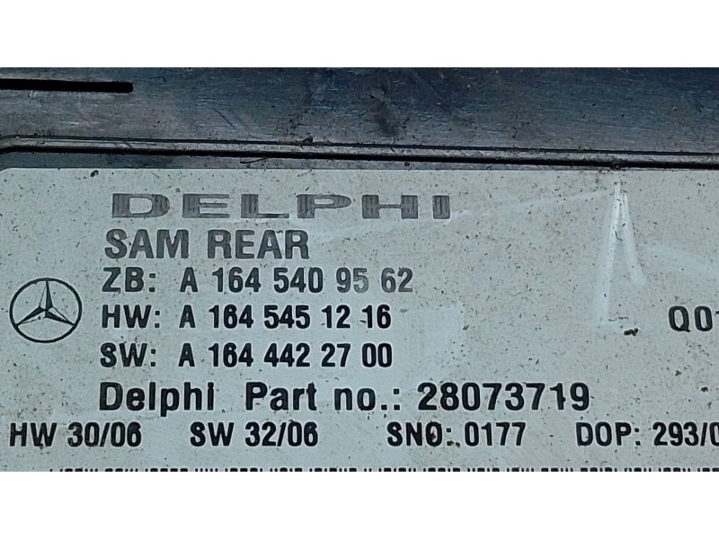 Recambio de modulo sam para mercedes-benz clase r (w251, v251) r 320 cdi 4-matic (251.022, 251.122) referencia OEM IAM A16454095