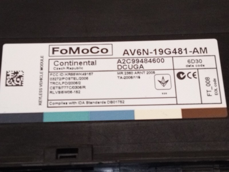 Recambio de modulo electronico para ford kuga ii (dm2) 2.0 tdci referencia OEM IAM AV6N19G481AM  