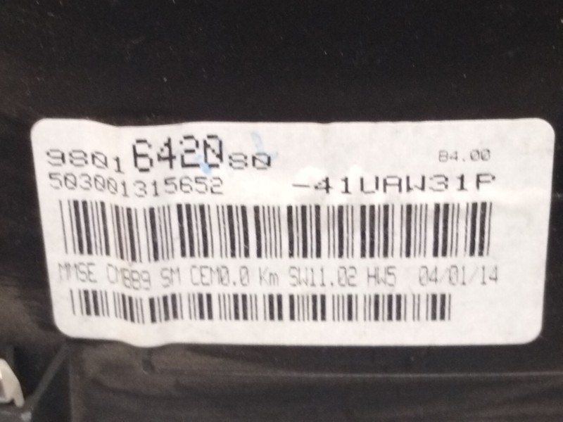 Recambio de cuadro instrumentos para peugeot partner furgoneta/monovolumen 1.6 hdi 90 referencia OEM IAM 9801642080  