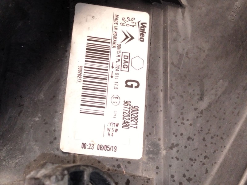 Recambio de faro izquierdo para peugeot partner furgoneta/monovolumen 1.6 hdi 90 referencia OEM IAM 9677202480  