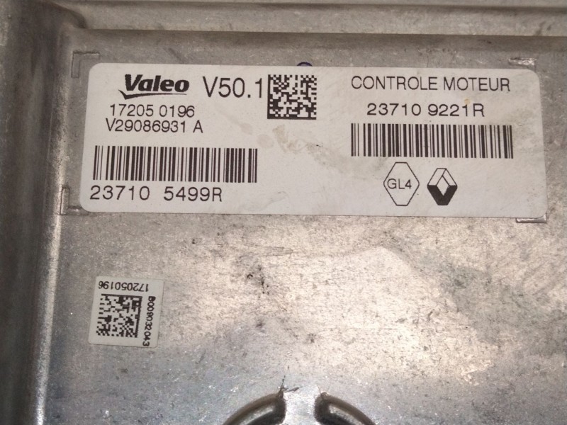 Recambio de centralita motor uce para dacia sandero ii (b8_) tce 90 (b8m1, b8ma) referencia OEM IAM 237109221R 237105499R 172050