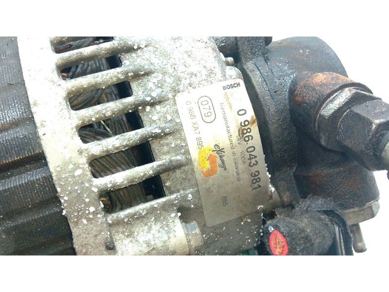 Recambio de alternador para opel combo tour 1.7 di 16v referencia OEM IAM 0986043981  