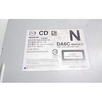 Recambio de sistema audio / radio cd para mazda cx-3 referencia OEM IAM DA6C669G0E  