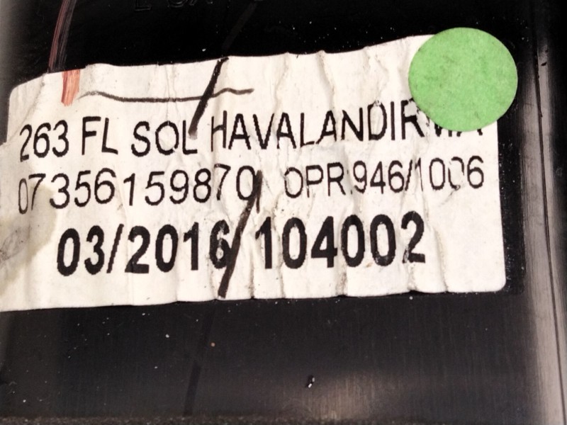 Recambio de aireador izquierdo para fiat doblo cargo (263_) 1.3 d multijet referencia OEM IAM 07356159870  