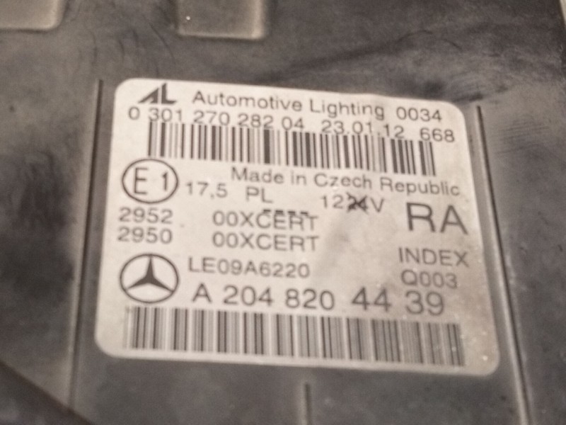 Recambio de faro derecho para mercedes-benz clase c t-model (s204) c 220 cdi (204.202) referencia OEM IAM A2048204439 0301270282