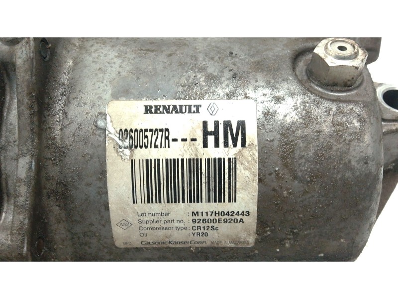 Recambio de compresor aire acondicionado para dacia dokker monospace (ke_) 1.6 referencia OEM IAM 926005727R  