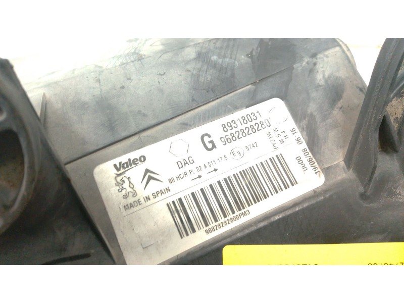 Recambio de faro izquierdo para citroën berlingo multispace (b9) 1.6 hdi 110 referencia OEM IAM 9682828280  