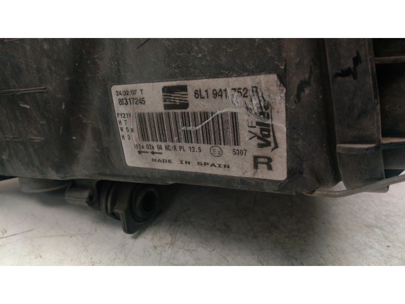 Recambio de faro derecho para seat ibiza iii (6l1) 1.4 16v referencia OEM IAM 6L1941752R  