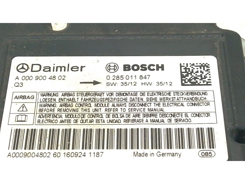 Recambio de centralita airbag para mercedes-benz sprinter 3-t furgoneta (b906) 214 cdi (906.611, 906.613) referencia OEM IAM A00
