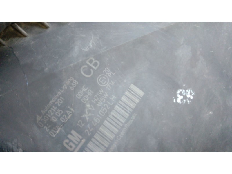 Recambio de faro izquierdo para opel zafira / zafira family b (a05) 1.9 cdti (m75) referencia OEM IAM 24451052  