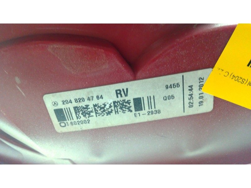Recambio de piloto trasero derecho para mercedes-benz clase c t-model (s204) c 220 cdi (204.202) referencia OEM IAM A2048204764 