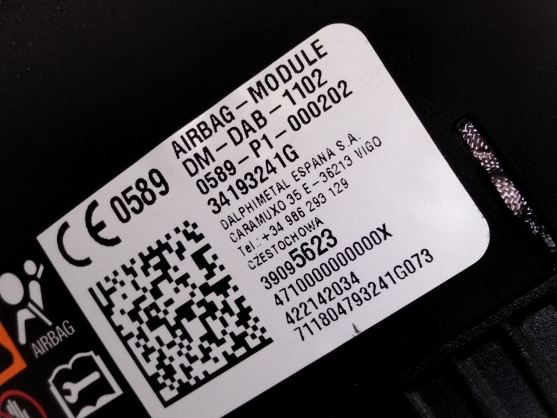 Recambio de airbag delantero izquierdo para opel insignia b grand sport (z18) 1.5 (68) referencia OEM IAM 34193241  