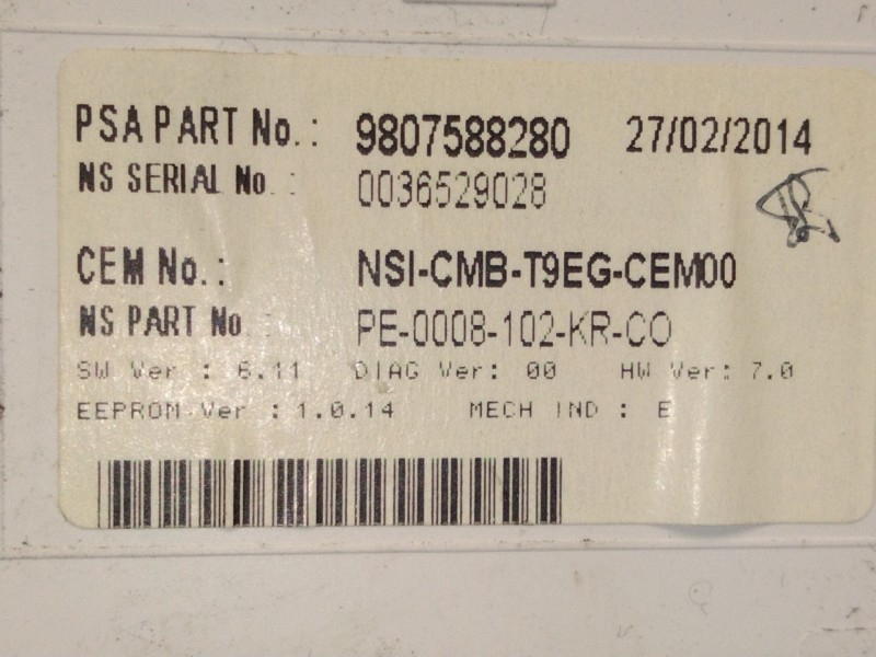 Recambio de cuadro instrumentos para peugeot 308 ii (lb_, lp_, lw_, lh_, l3_) 1.6 hdi referencia OEM IAM 9807588280  