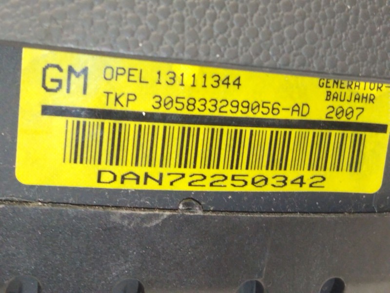 Recambio de airbag delantero izquierdo para opel astra h twintop (a04) 1.6 (l67) referencia OEM IAM 13111344  