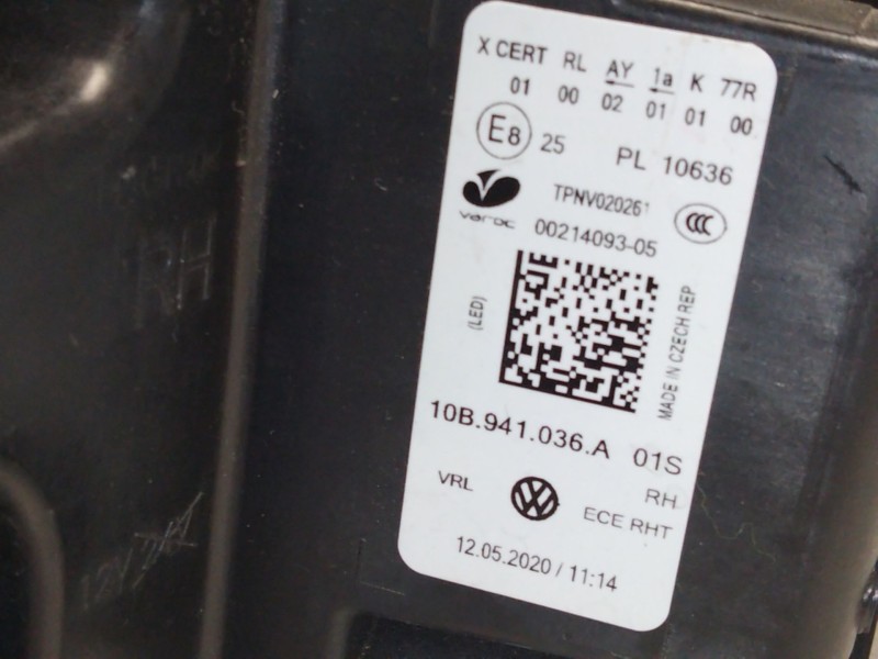 Recambio de faro xenon derecho para volkswagen id.3 (e11) referencia OEM IAM 10B941036A  