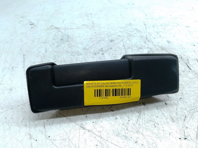 Recambio de maneta exterior derecho puerta lateral corredera para dacia dokker monospace (ke_) 1.6 referencia OEM IAM 806067153R