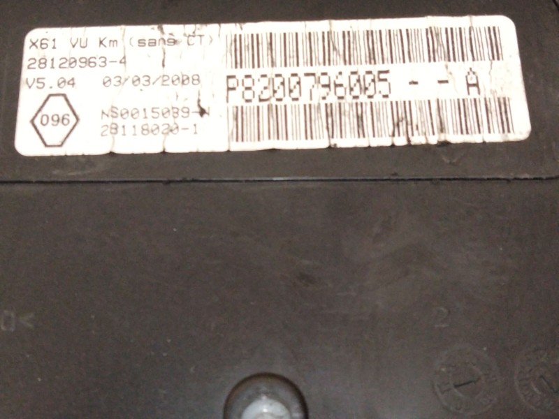 Recambio de cuadro instrumentos para renault kangoo (kc0/1_) 1.5 dci referencia OEM IAM P8300796005A  