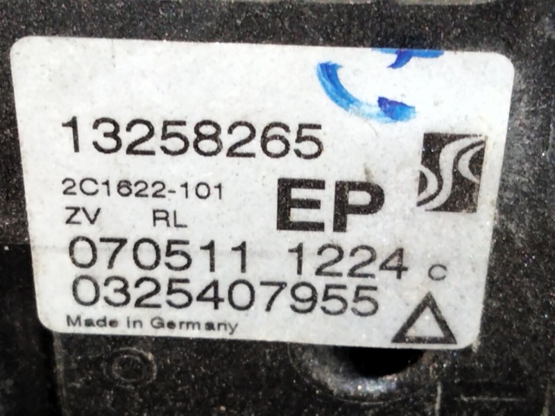 Recambio de cerradura puerta trasera izquierda para opel corsa d (s07) 1.2 (l08, l68) referencia OEM IAM 13258265  