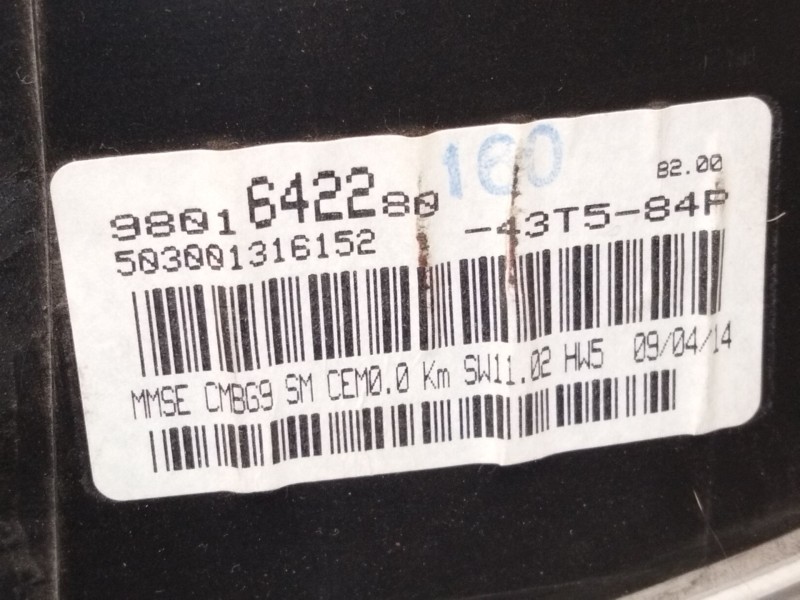 Recambio de cuadro instrumentos para citroën berlingo furgoneta/monovolumen (b9) 1.6 hdi 115 referencia OEM IAM 9801642280  