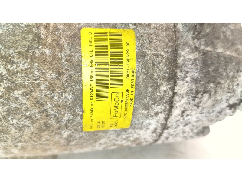 Recambio de compresor aire acondicionado para ford transit custom v362 furgoneta (fy, fz) 2.2 tdci referencia OEM IAM BK21-19D62
