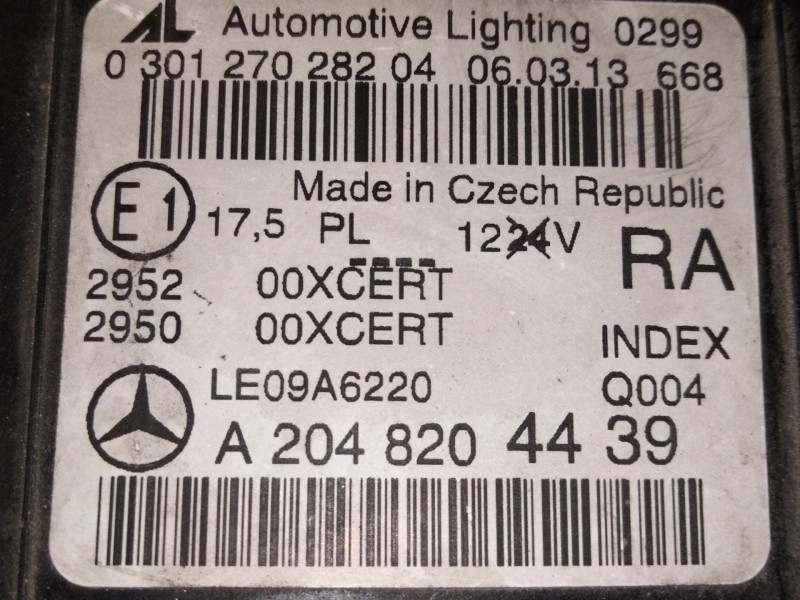 Recambio de faro derecho para mercedes-benz clase c coupé (c204) c 220 cdi (204.302) referencia OEM IAM A2048204439 030127028204